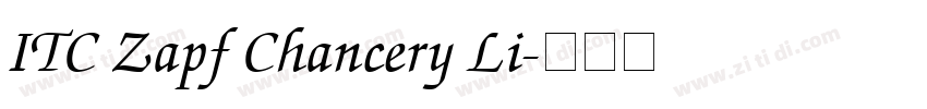 ITC Zapf Chancery Li字体转换
